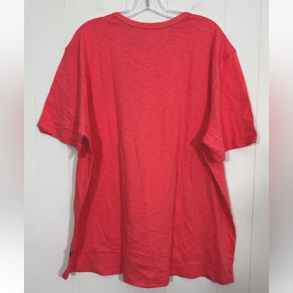 NWT GAP Men's XXL Crew Neck Short Sleeve Slub Pocket T-Shirt Light Pink/orange - Picture 3 of 5